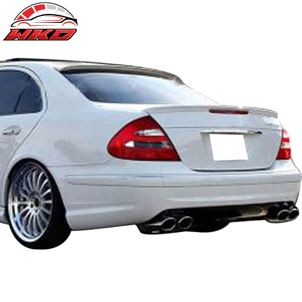 Fit 03-05 Benz E Class W211 Sedan Trunk + Roof Spoiler Painted #650 Cirrus White