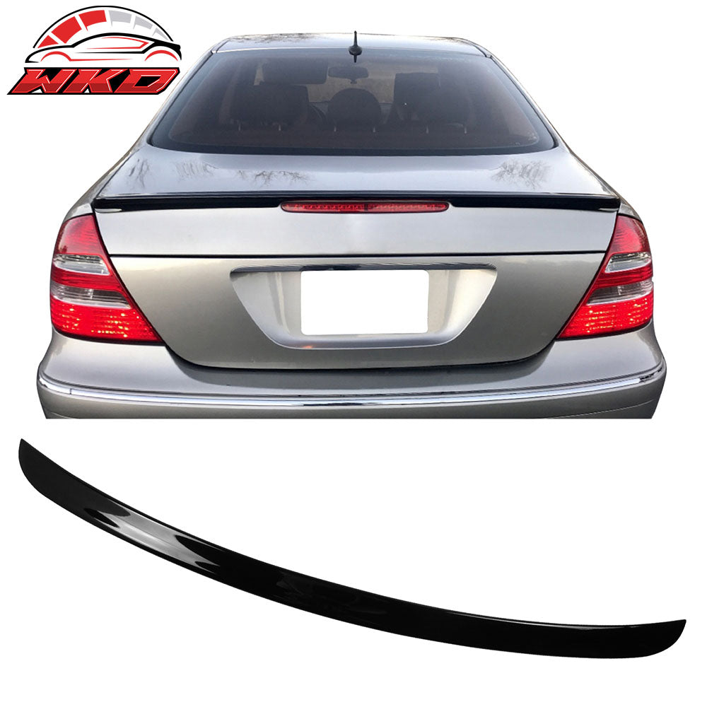 Fits 03-05 W211 Sedan AMG Trunk Spoiler & L Type Roof Wing Painted #040 Black