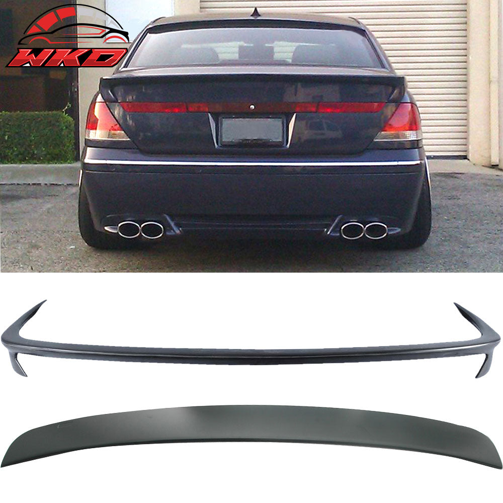 Fits 02-05 BMW E65 7-Series AC Style Trunk Spoiler PU + Roof Spoiler Unpainted
