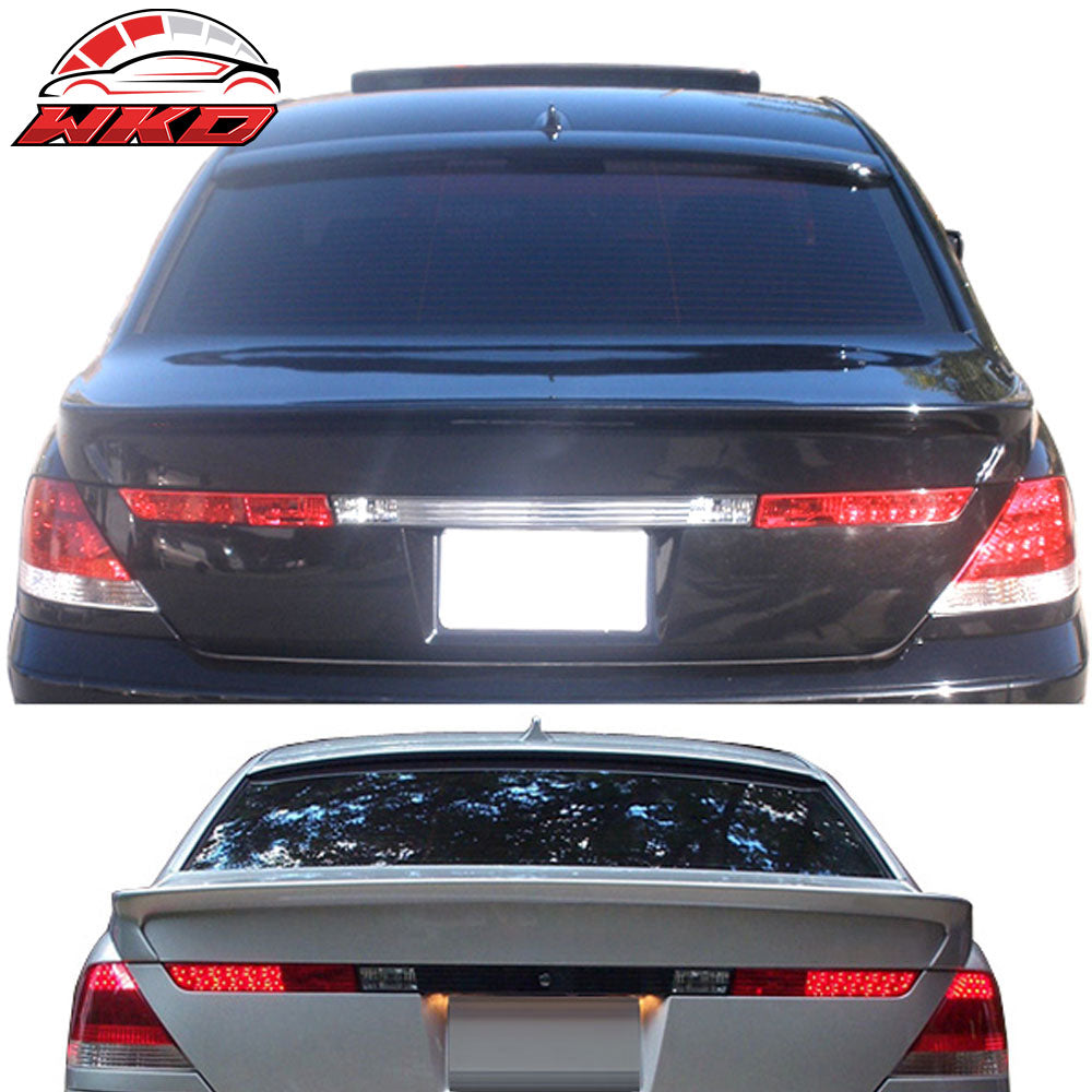 Fits 02-05 BMW E65 7-Series AC Style Trunk Spoiler PU + Roof Spoiler Unpainted