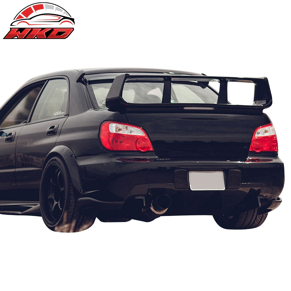 Fits 02-07 Subaru Impreza WRX 2PC Trunk Spoiler Wing Support Stabilizer Added On