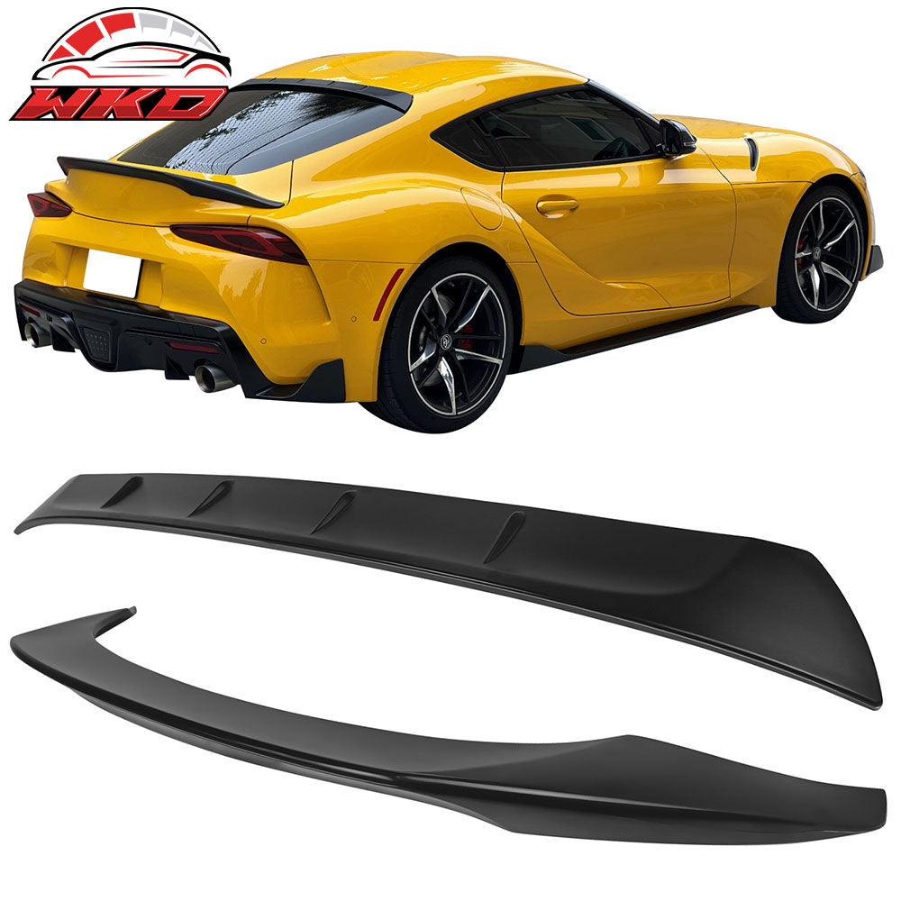 Fits 20-25 Toyota GR Supra 5th MK5 Unpainted TRD Style Rear Trunk + Roof Spoiler
