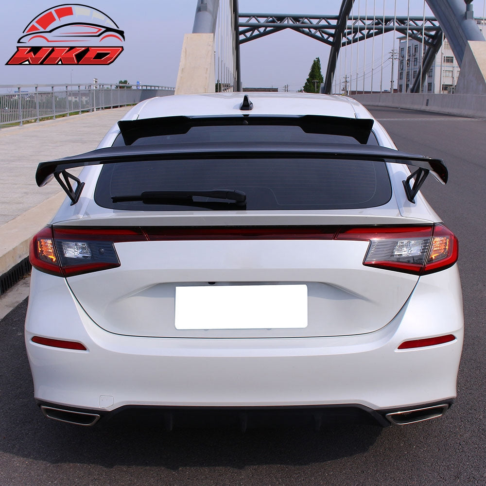 For 22-26 Honda Civic Hatchback Type-R Gloss Black Trunk Spoiler Mounting Plates