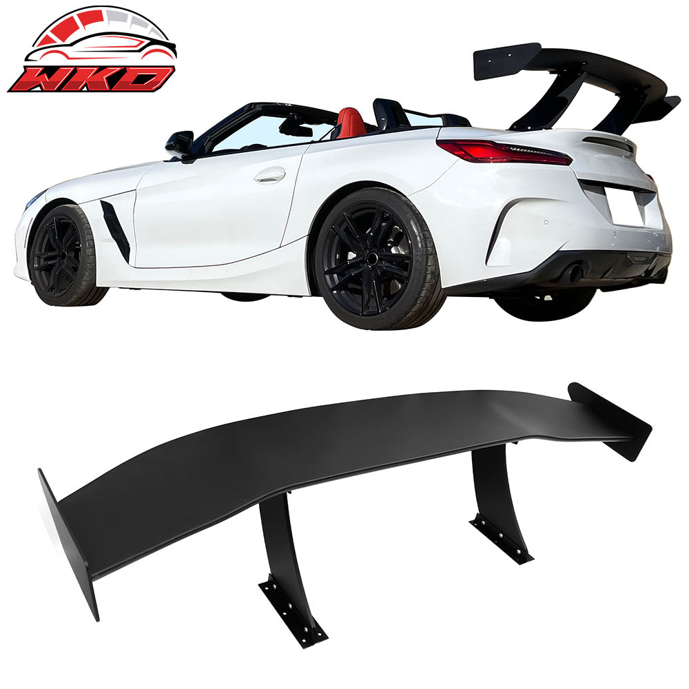 Universal 57" GT Trunk Spoiler Adjustable Rear Racing Wing (V4A Leg + V4A Plate)