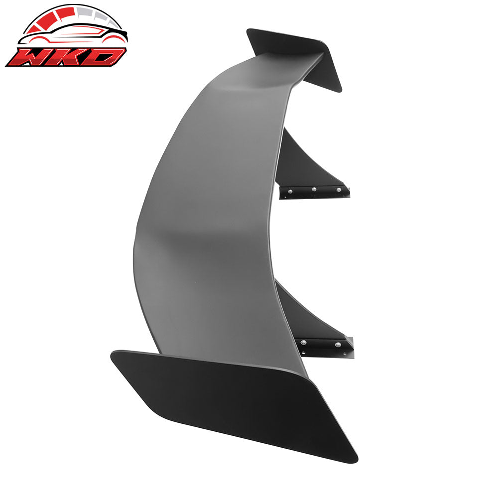 Universal 57" GT Trunk Spoiler Adjustable Rear Racing Wing (V4A Leg + V4D Plate)