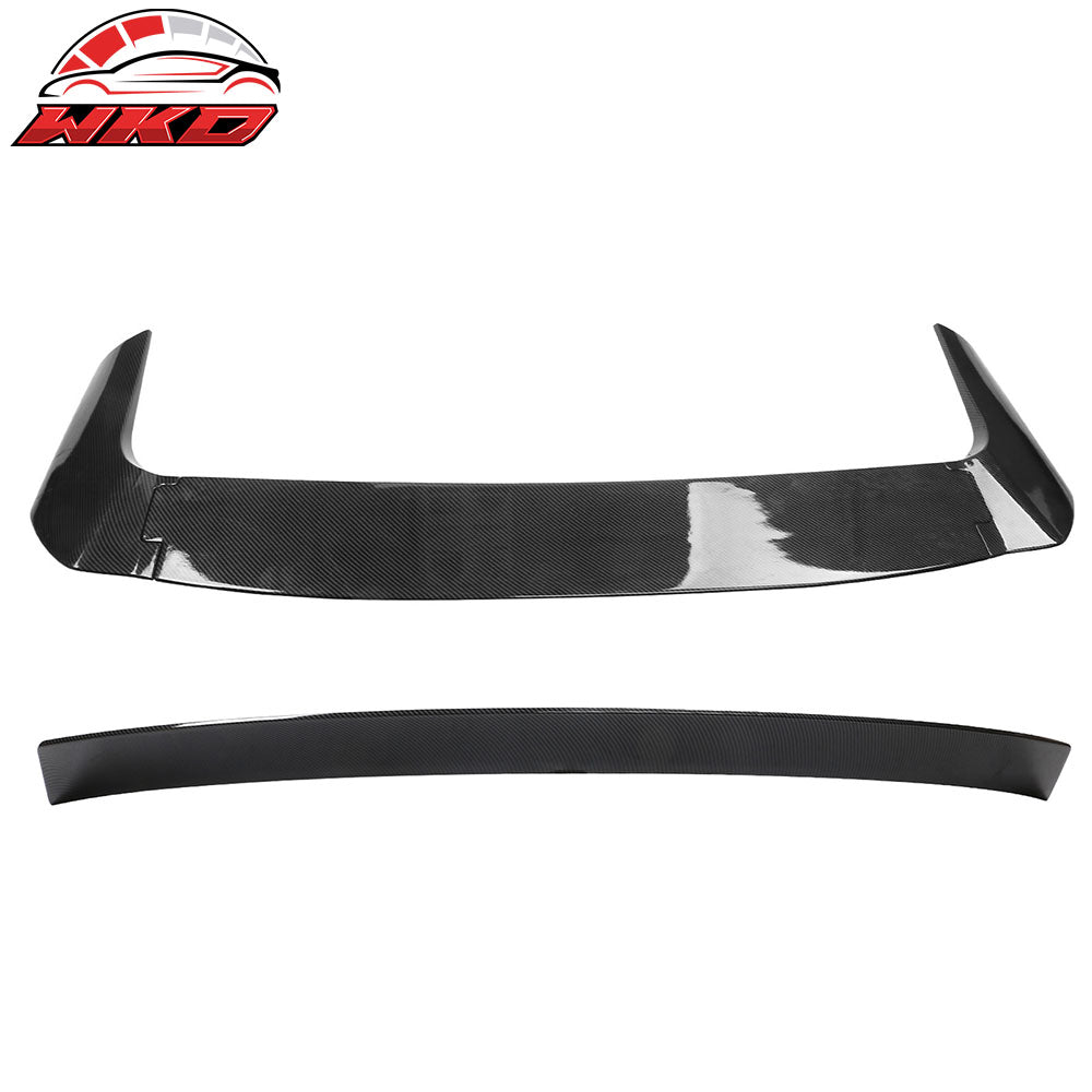 2022-24Ā Hyundai Ioniq 5 Trunk Spoiler + Roof Spoiler Carbon Fiber Print ABS | Wholesale