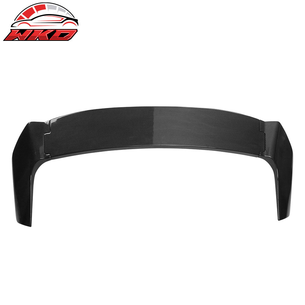 Fits 22-24Ā Hyundai Ioniq 5 Trunk Spoiler + Roof Spoiler Carbon Fiber Print ABS