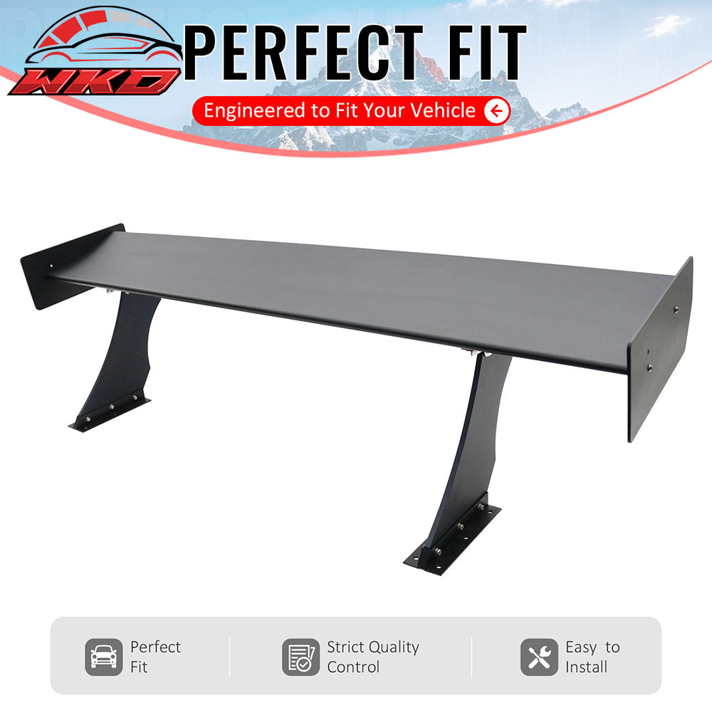 Universal 61" GTC250 Style Trunk Spoiler Rear Racing Wing (V4B Leg + Side Plate)