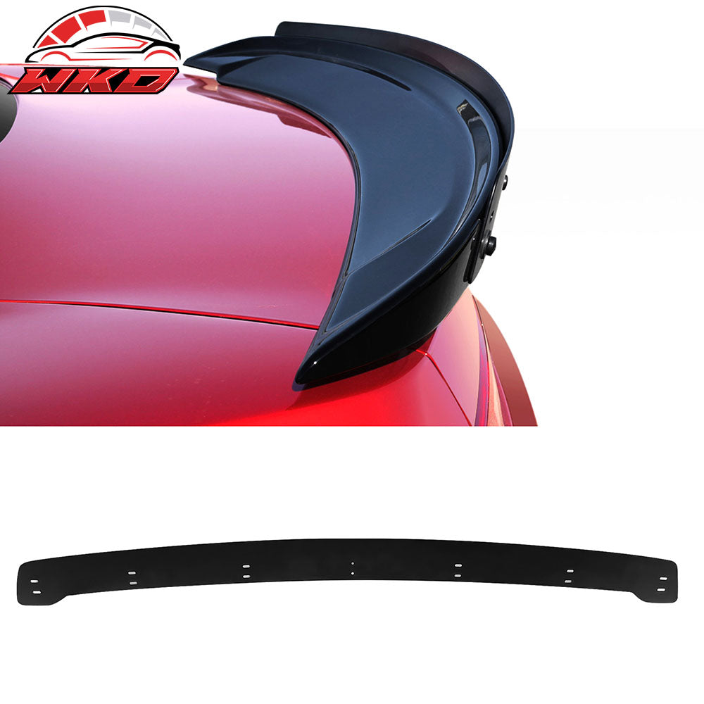 Universal 52" Unpainted Black Trunk Spoiler Gurney Flap Wicker Bill W/ Hardware