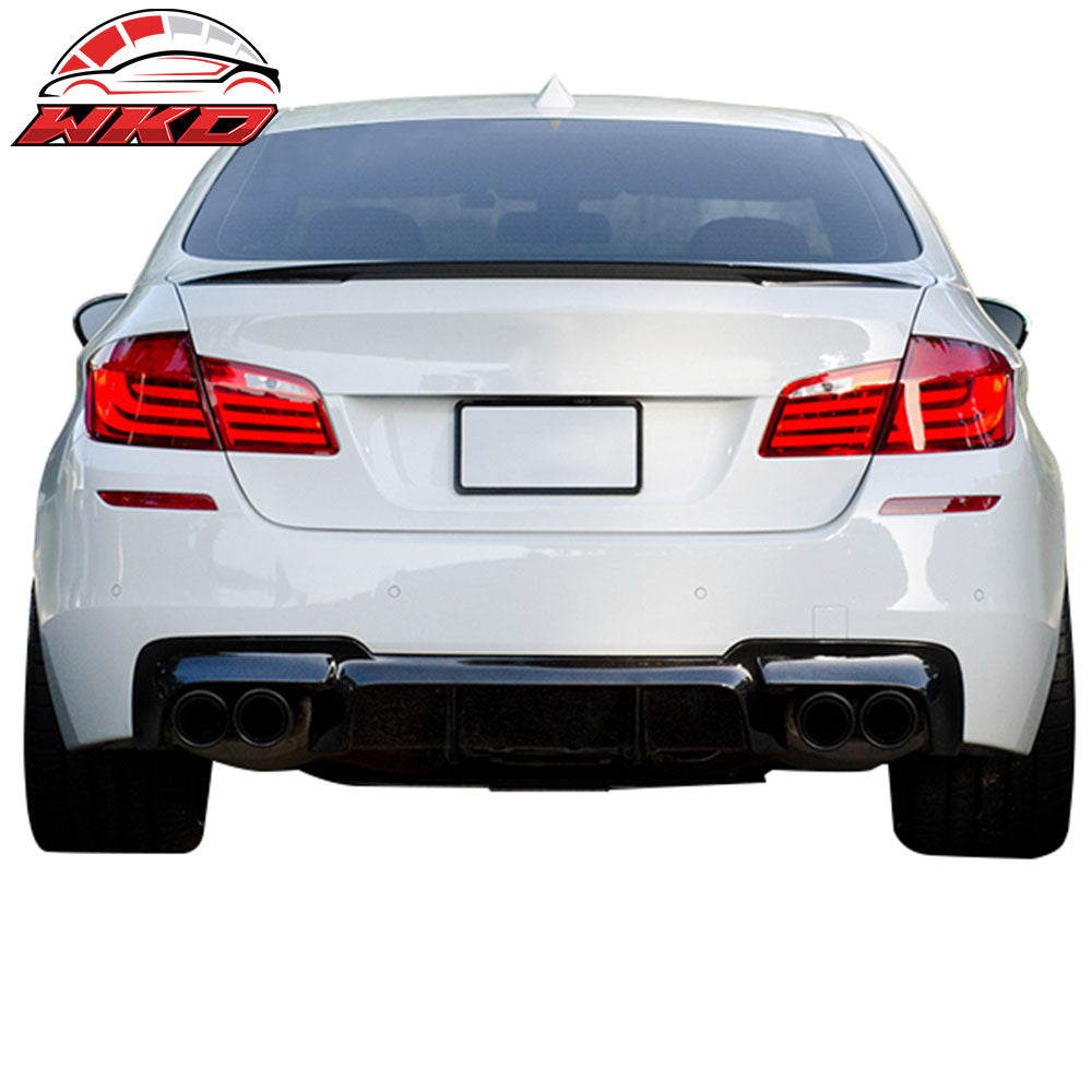 Fit 11-16 BMW F10 5-Series Sedan Performance Style Trunk Spoiler Carbon Fiber CF