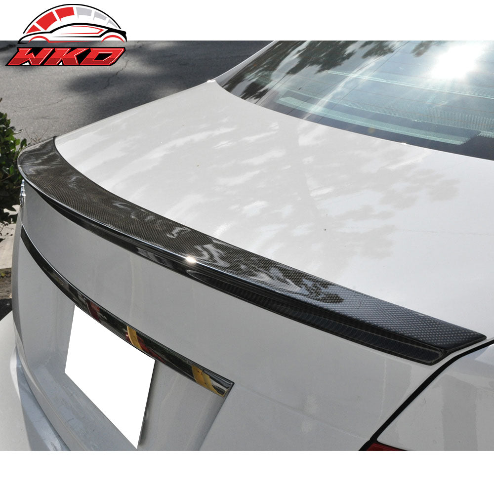 Fits 08-14 Benz C-Class W204 Sedan D Style Carbon Fiber CF Rear Trunk Spoiler