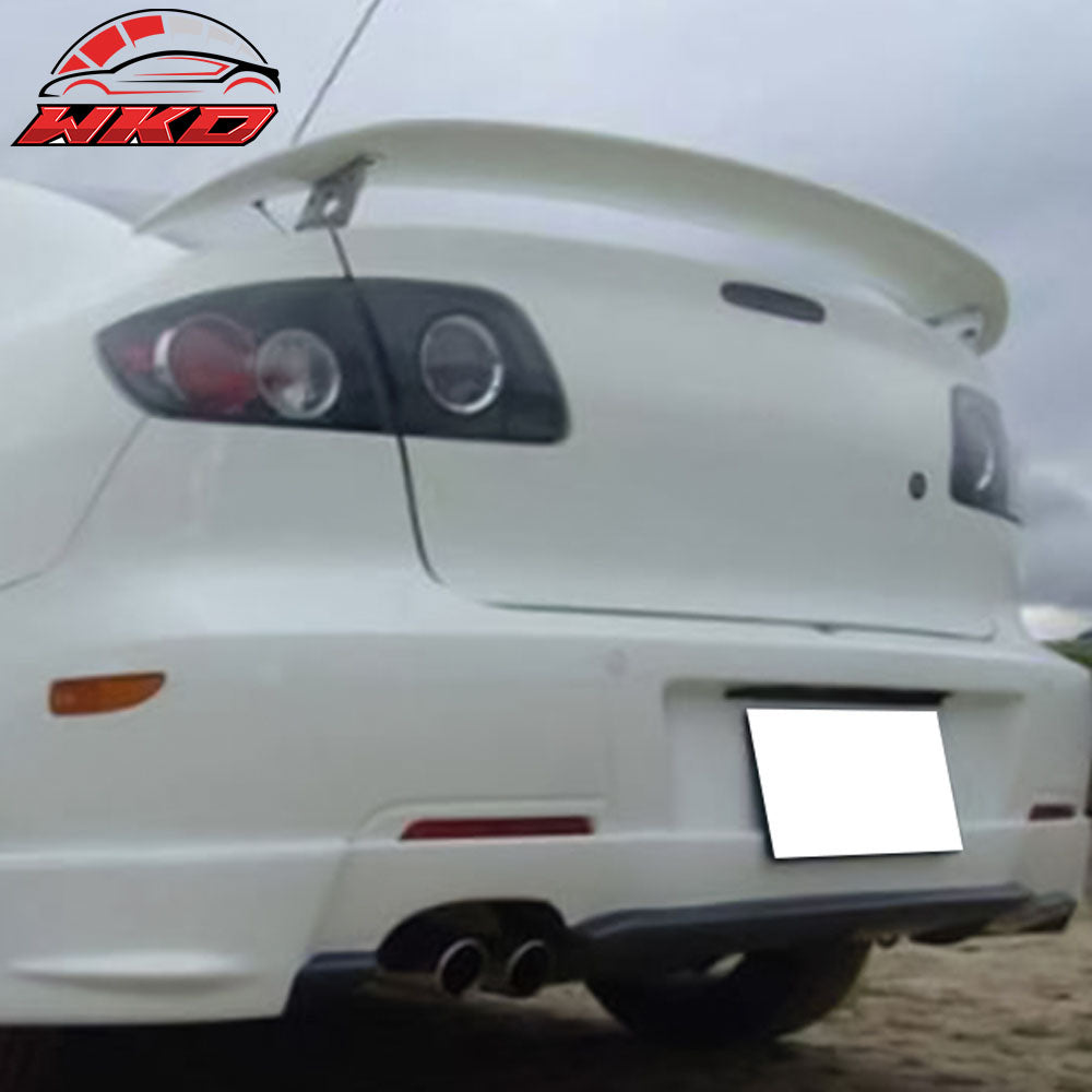 Fits 03-09 Mazda 3 4Dr Sedan Unpainted Trunk Spoiler Wing (ABS)
