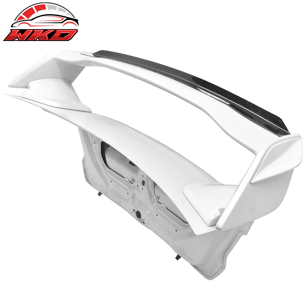Fits 15-21 WRX STi Top Gurney Flap Add-On Carbon Fiber (CF) Trunk Spoiler Wing