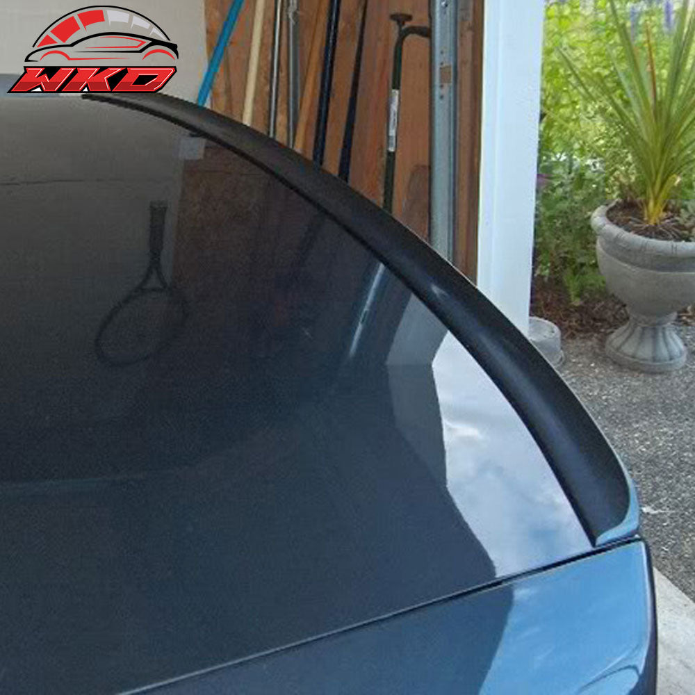 Fits 87-96 BMW 5 Series E34 Unpainted Black Trunk Spoiler Wing - PUF