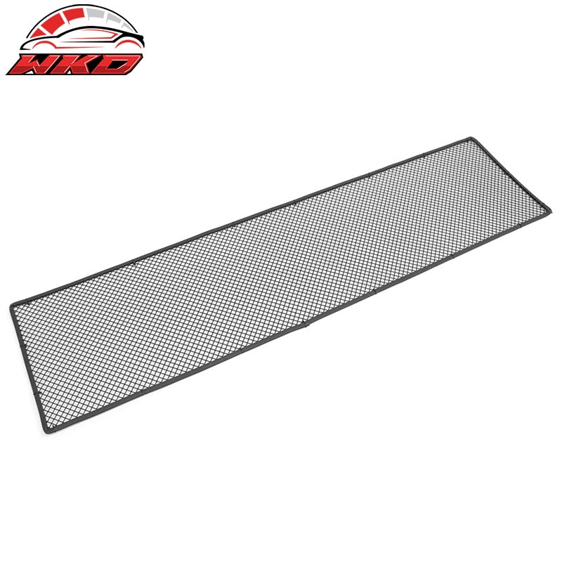 Universal 1'X4' Sheet Front Grille Black Stainless Steel Woven Mesh Lock Crimp