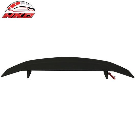 Wholesale Universal 52" 2 Post Rear Trunk Spoiler W/3RD Brake LED Light ABS Matte Black