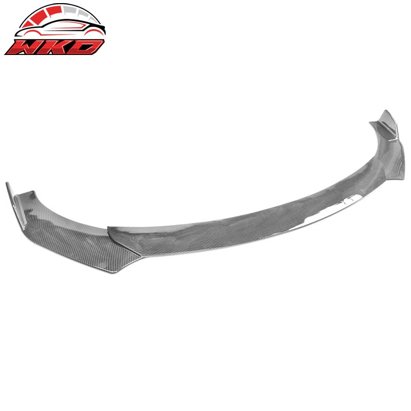 Universal 62"-66" Adjustable A Front Bumper Lip Carbon Fiber Print + Strut Rod
