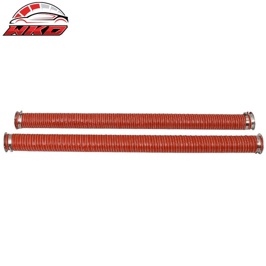 Wholesale Universal Brake Cooling Dual Layer Insulation Hose W/ Flange 2.5*40 Inch 2PC - Wikond Auto