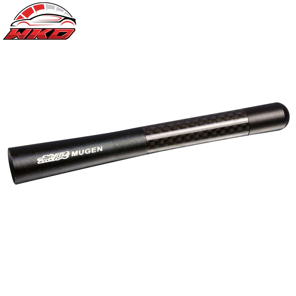 Carbon Fiber Mugen Car Antenna Short 4.7 Inch 12cm Black Radio FM