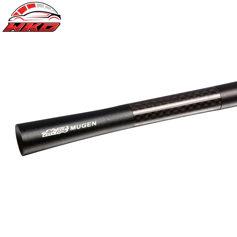 Carbon Fiber Mugen Car Antenna Short 4.7 Inch 12cm Black Radio FM