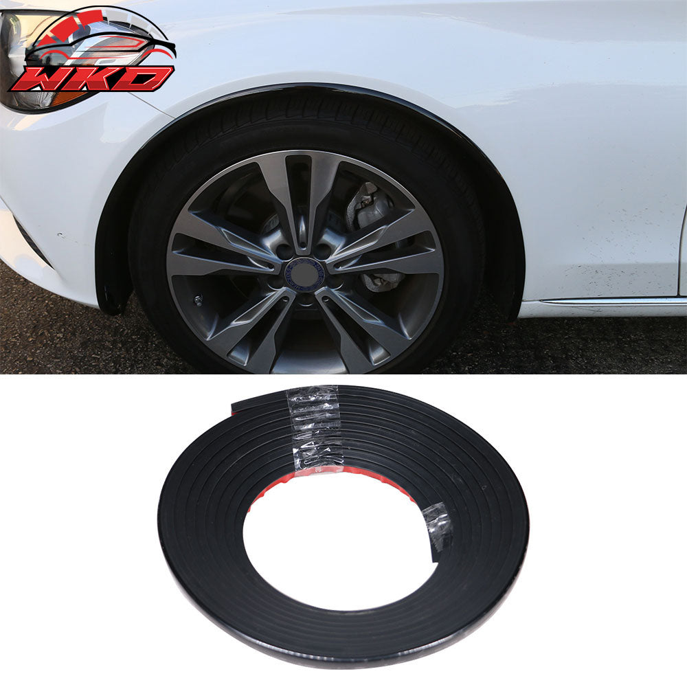 Gloss Black 236 Inch Fender Flare Extension Wheel Eyebrow Moulding Trim Lip