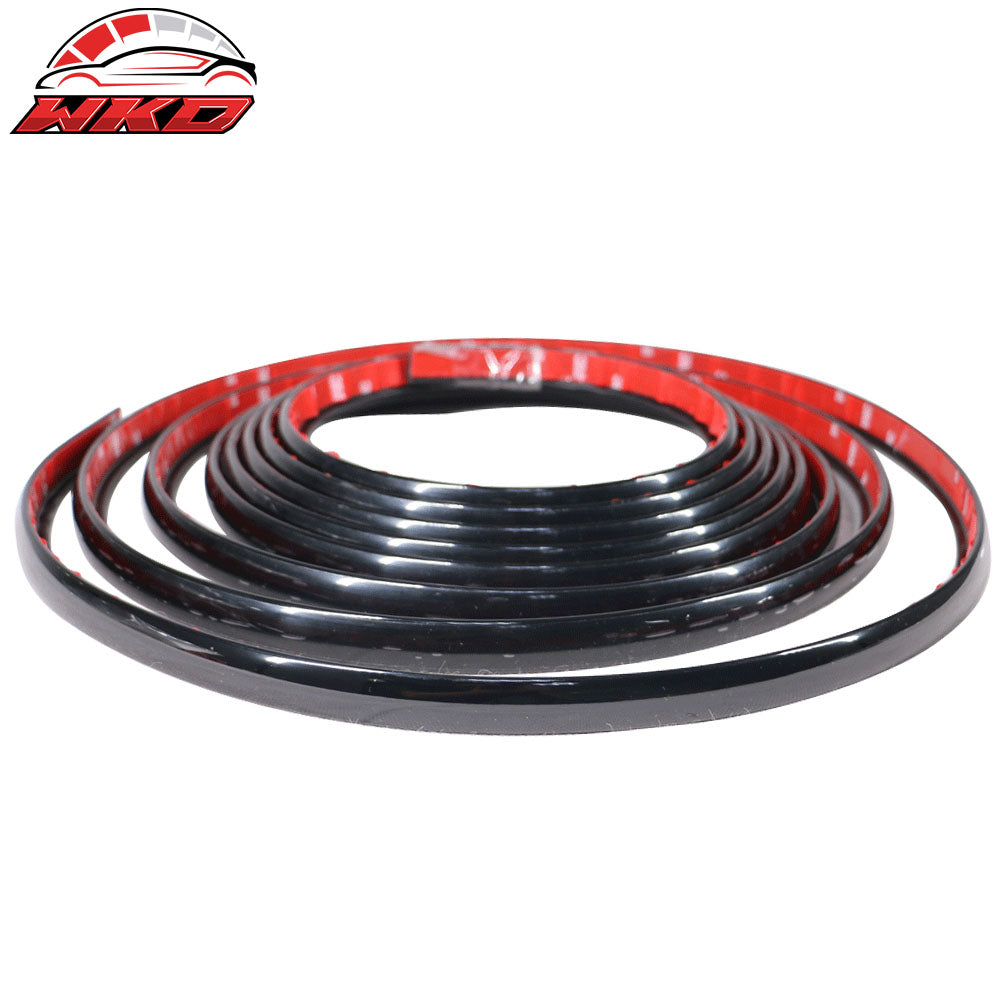 Gloss Black 236 Inch Fender Flare Extension Wheel Eyebrow Moulding Trim Lip