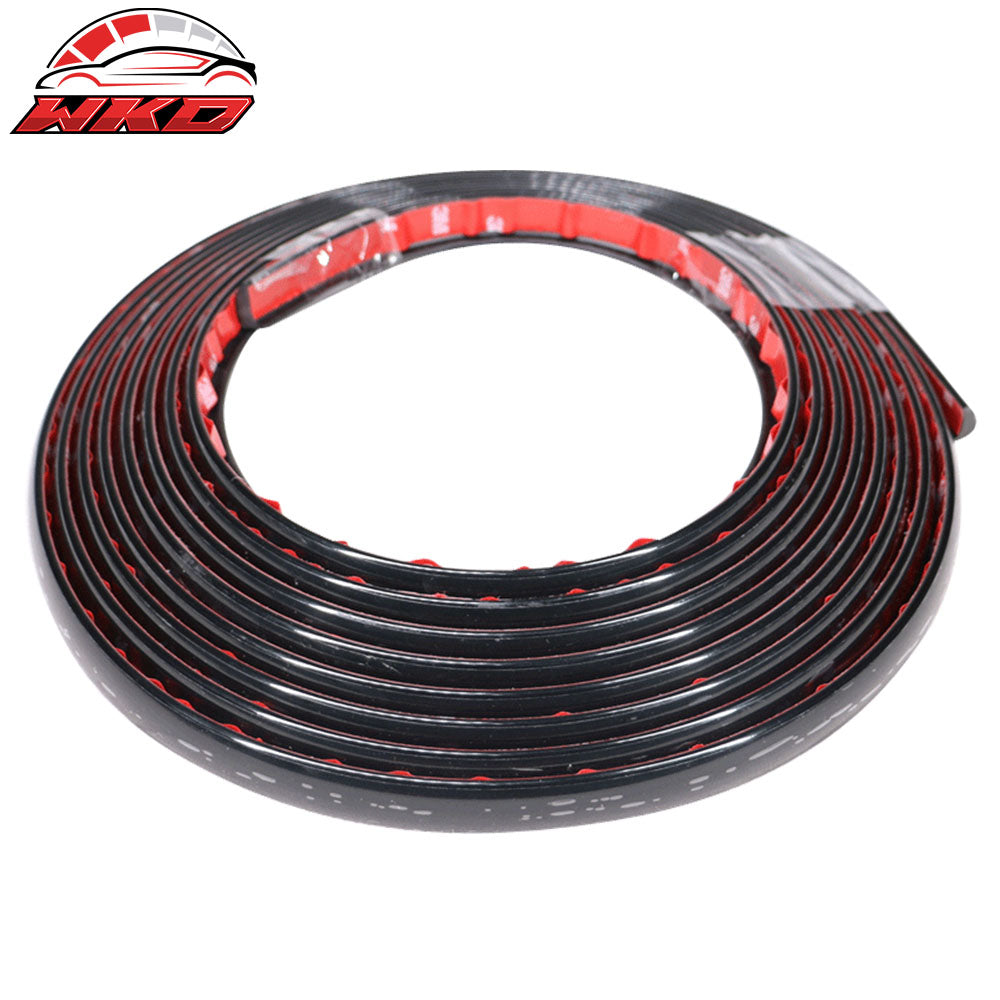 Gloss Black 236 Inch Fender Flare Extension Wheel Eyebrow Moulding Trim Lip
