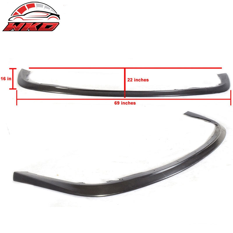 Universal Fitment Unpainted PP Front Lower Bumper Lip Chin Spoiler Splitter