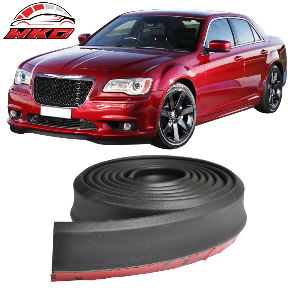 100" Universal Car Front Bumper Lip Splitter Rubber Body Kit Chin Lower Spoiler