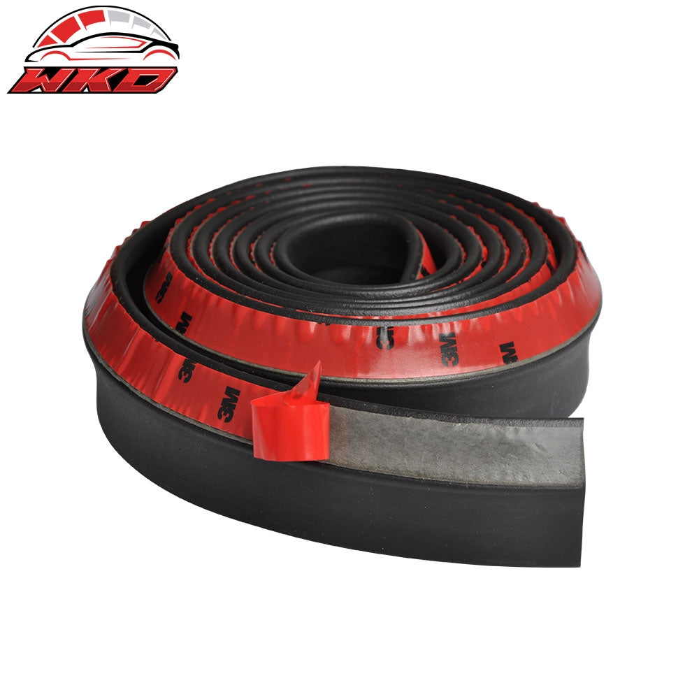100" Universal Car Front Bumper Lip Splitter Rubber Body Kit Chin Lower Spoiler