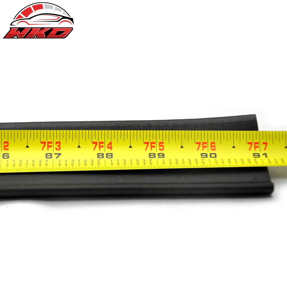 Fit Mitsubishi 100" Rubber Front Bumper Lip Splitter Body Side Spoiler Protector