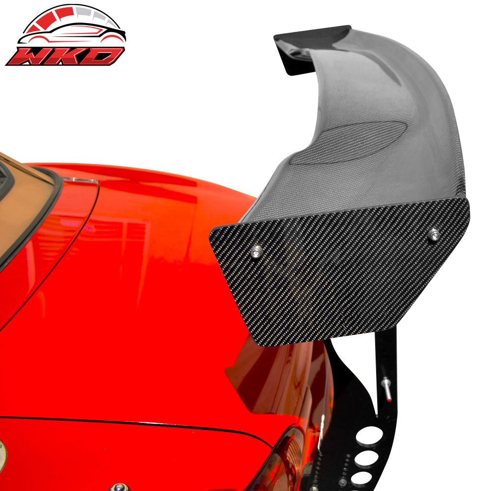V2 Universal GT Trunk Spoiler Wing Side Plate Add On- Carbon Fiber CF