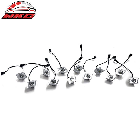 Wholesale Universal LH RH Front Rear Bumper Decorative LED Lights Lamps Silver 12PCS - Wikond Auto