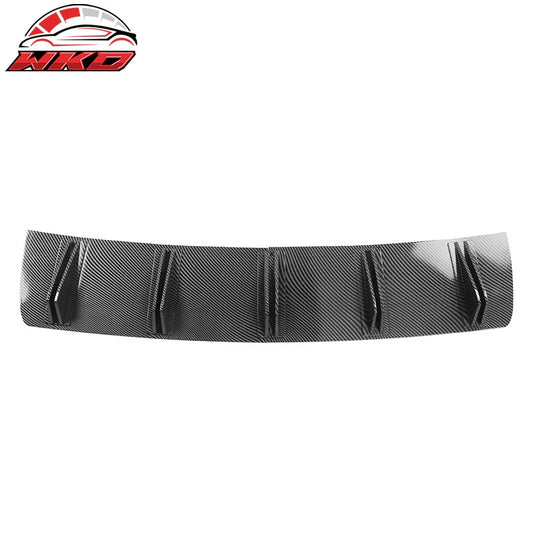 Wholesale Universal Rear Diffuser 5 Shark Fins Spoiler Lip Splitter Carbon Look PP 2PC
