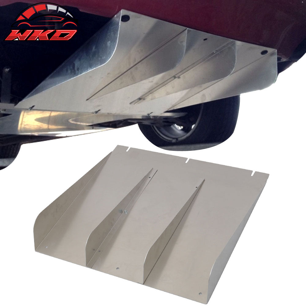 22" x 21" Universal Aluminum Type 1 4 FIn Fins Rear Bumper Lip Diffuser Canards
