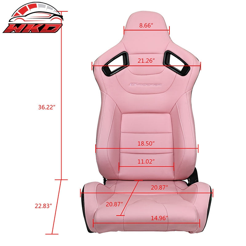 Universal Reclinable Racing Seat Dual Slider Left Carbon Leather