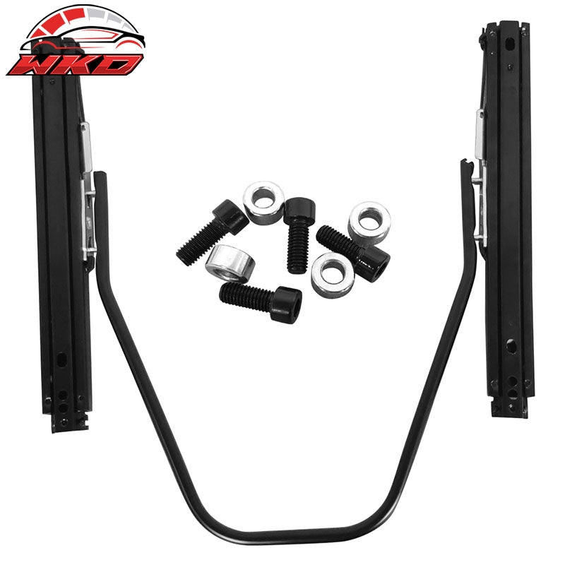 Universal Reclinable Racing Seat Right Side Dual Sliders Black PU&Carbon Leather