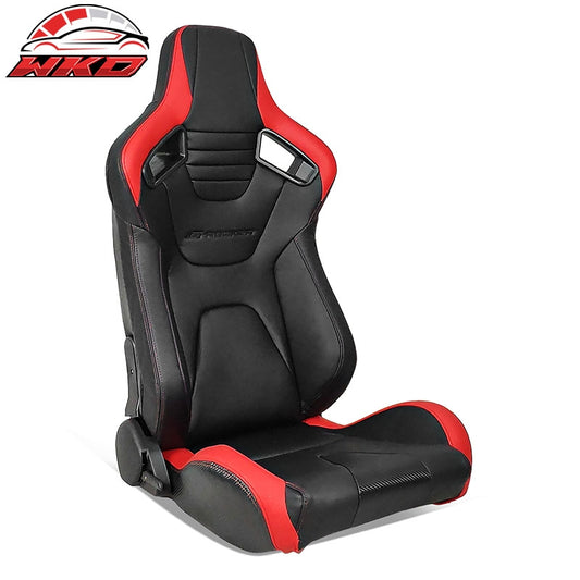 Wholesale Universal Reclinable Racing Seat Dual Slider RH PU Carbon Leather