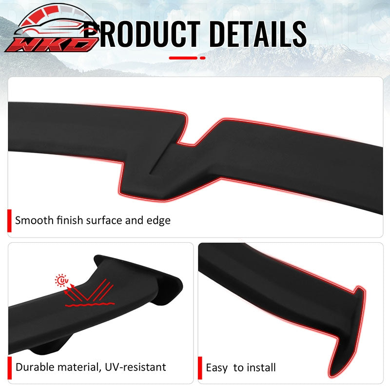 Universal Sedan 54" PRO Style Rear Trunk Spoiler Wing Matte Black Deck Lid ABS