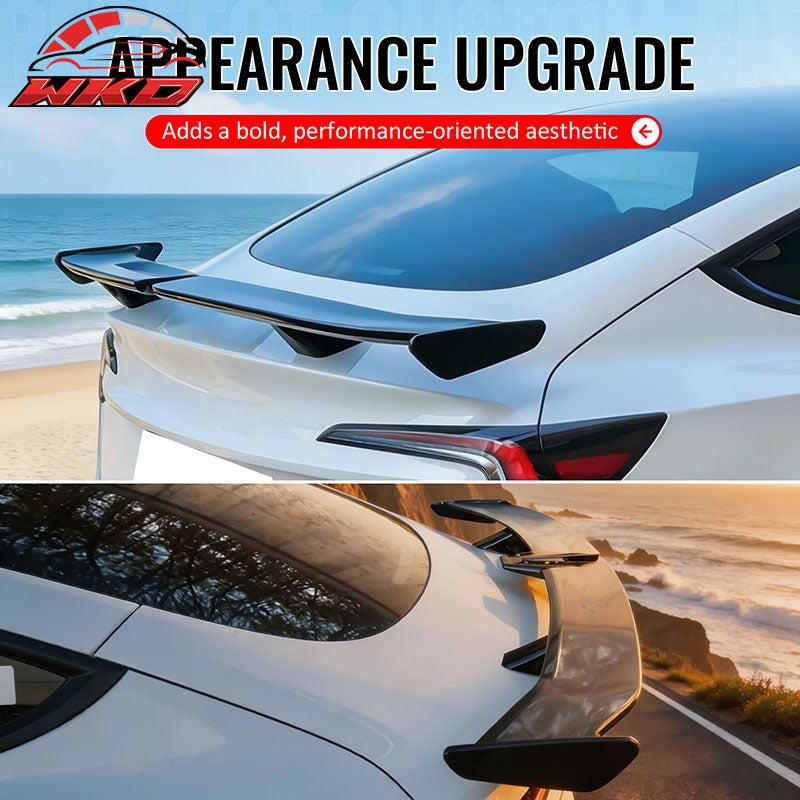 Universal Sedan 54" PRO Style Rear Trunk Spoiler Wing Matte Black Deck Lid ABS