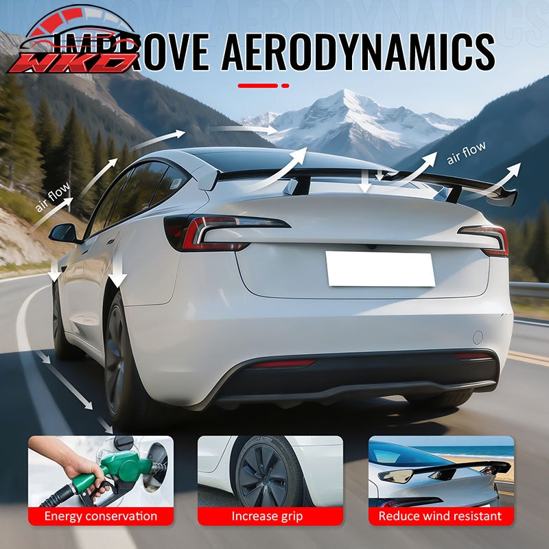 Universal Sedan 54" PRO Style Rear Trunk Spoiler Wing Matte Black Deck Lid ABS