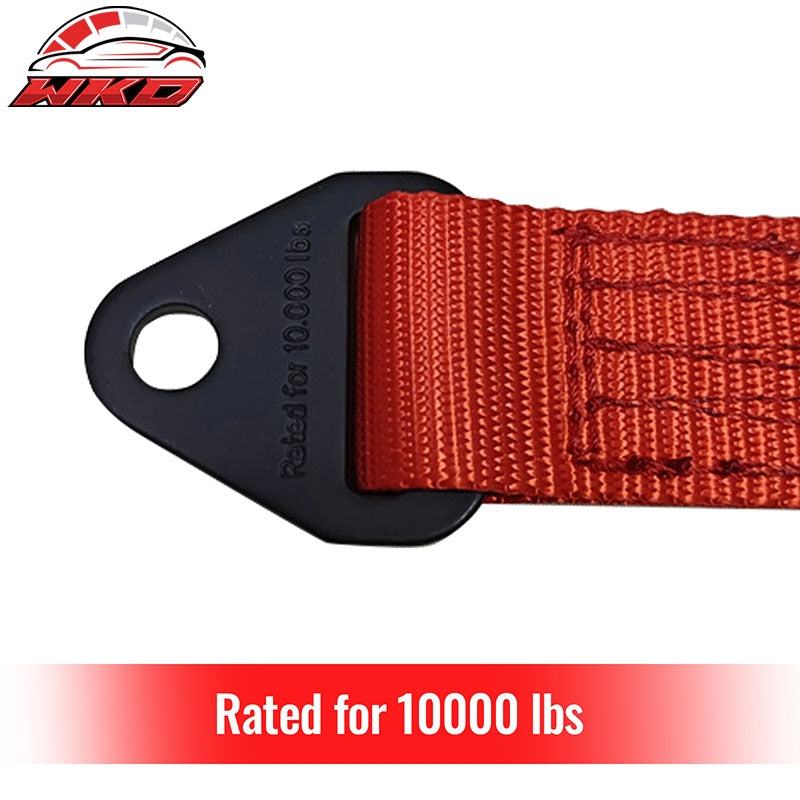 18" Red 10000lbs Racing Limit Straps Shock Suspension Travel 4 Layers Webbing