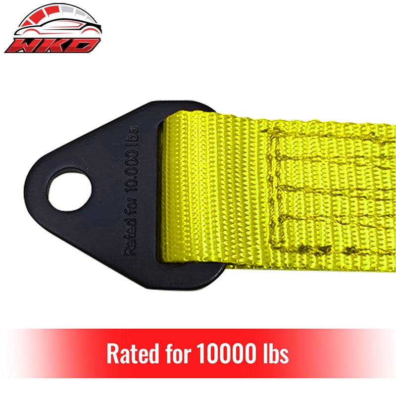 18" Yellow 10000lbs Racing Limit Straps Shock Suspension Travel 4 Layers Webbing