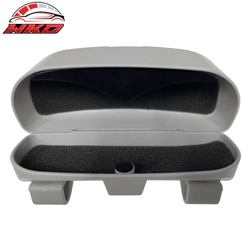 Universal Grey Sunglasses Holder Organizer Case Storage Sun Visor Mounted Box