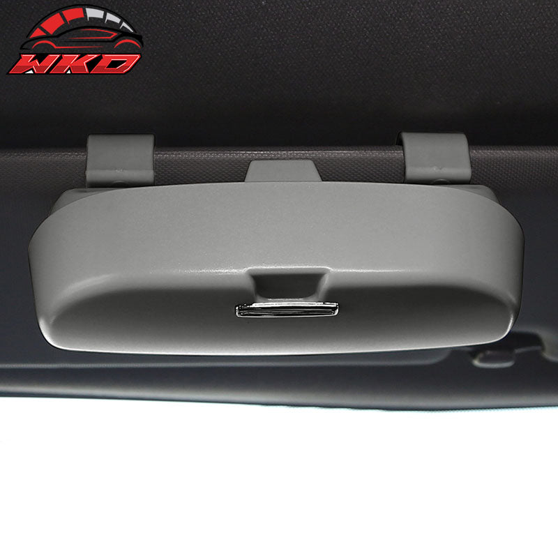 Universal Grey Sunglasses Holder Organizer Case Storage Sun Visor Mounted Box