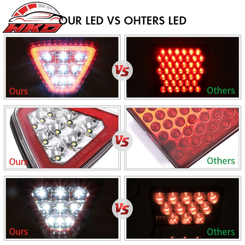 Universal Triangle Red LED Rear Tail 3RD Brake Lights Stop Safety Lamp