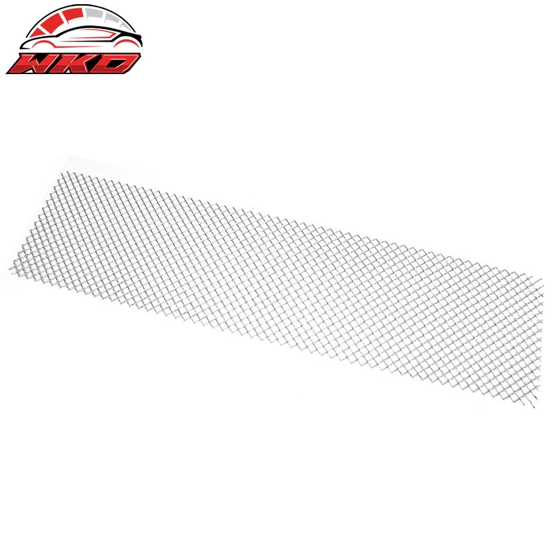 Universal Woven Mesh Style Front Bumper Grille Insert Assembly Chrome