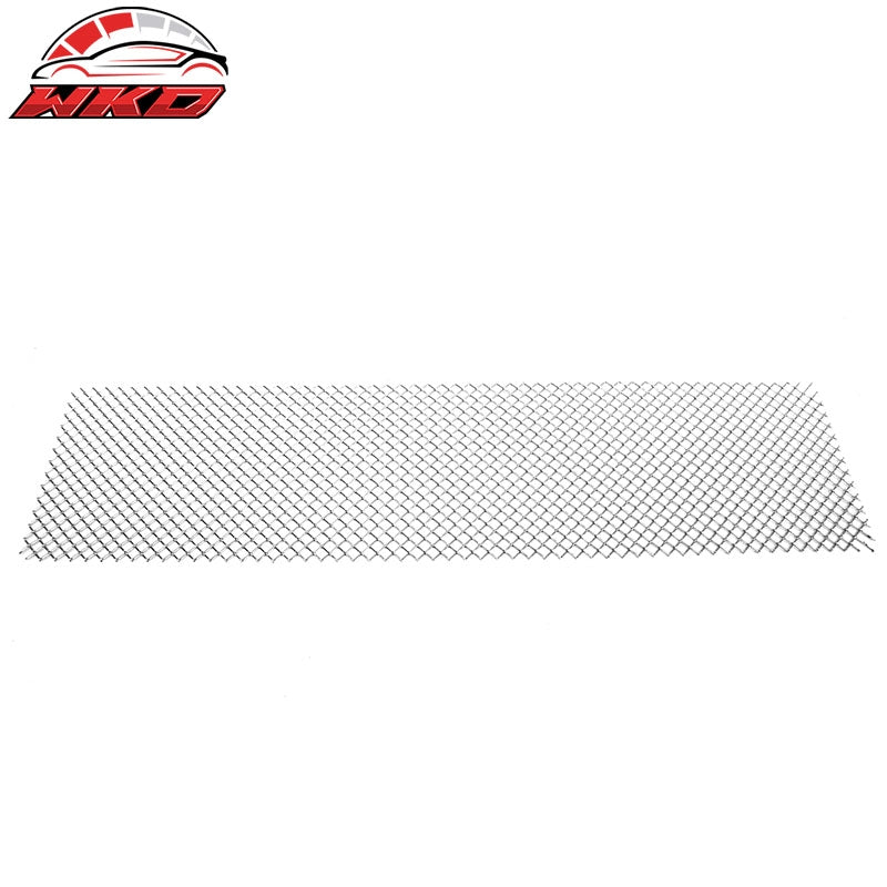Universal Woven Mesh Style Front Bumper Grille Insert Assembly Chrome