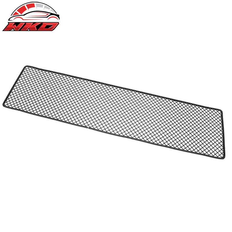 Universal Woven Mesh LockCrimp Style Front Bumper Grille Insert Assembly Black