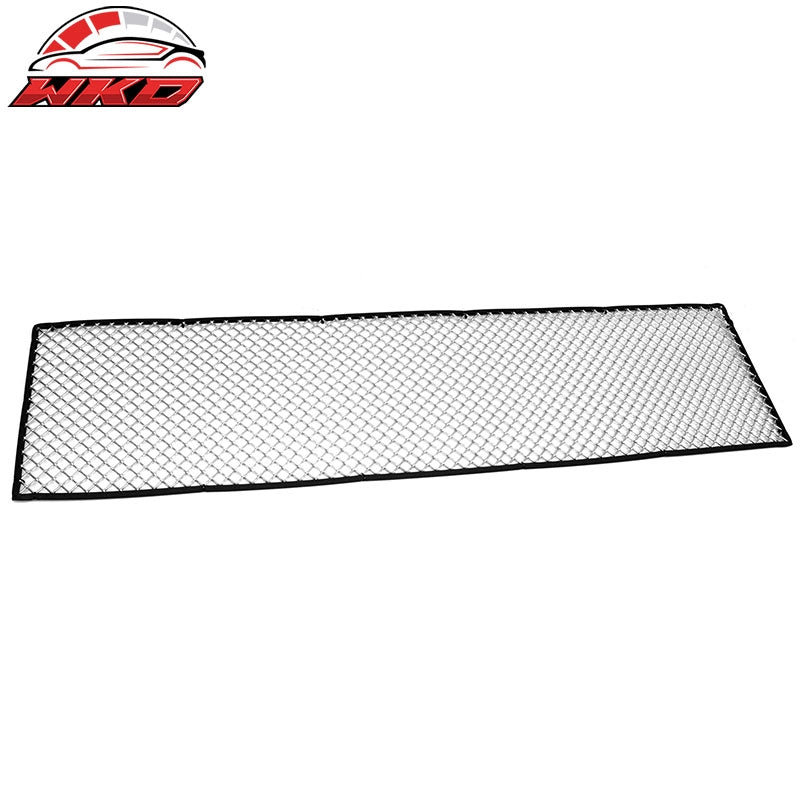 Universal Woven Mesh LockCrimp Style Front Bumper Grille Insert Assembly Chrome